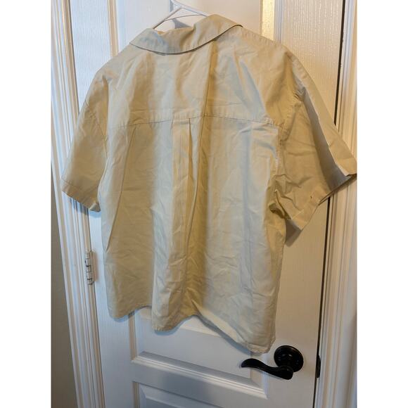 Future Collective XL Short Sleeve Cream Pullover Dress Shirt - Picture 4 of 7